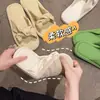 Sandalias de cuero ultraligeras y ultrasuaves con sensación de excremento para uso exterior de mujer, de fondo plano, combinan con todo, lindas, populares en línea, pantuflas TYmy