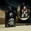 Madeira de Jujuba Incrustada com Prata, Pingente Ornamento Lai Zui (), Ébano Incrustado com Estilo Chinês, Cinco Trovões Taoístas, Ursa Maior e Ursa Menor, Joia Popular