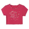 Ropa de Abrigo para Niñas Verano 2026 Nueva Moda Camisetas con Estampado de Letras para Bebés Niñas, Camiseta Básica con Estampado de Oso para Niños