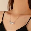 Collar de cadena de murciélago negro transfronterizo, joyería gótica punk de vampiro para Halloween, collar de terror al por mayor
