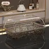 Nuevo Set de Bandeja de Preparación para Lavabo Refrigerado Plato para Pastel de Postre Fruta Congelada Sushi Sashimi Lavabo Transparente con Tapa