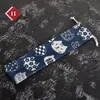 Bolsa de Armazenamento de Viagem DIY Estilo Japonês Bolso com Cordão Palitos Talheres de Palha Bolsa de Pano Portátil com Cordão