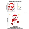 Simple muñeco de nieve de dibujos animados Pegatina electrostática navideña para ventana con cara sonriente y bufanda roja, patrón de muñeco de nieve para sala de estar, ventana de piso a techo y decoración de balcón