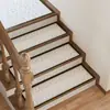 Tapete moderno minimalista para degraus, tapete longo absorvente antiderrapante de 3,5 mm, tapete antiderrapante para degraus, tapete para degraus interno