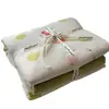Juego de cuatro piezas de gasa de doble capa estilo ins con diseño de nube de dibujos animados, juego de tres piezas de funda de edredón simple para dormitorio, funda de edredón individual de algodón fresco y puro