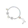 Pulsera de plata de ley 999 mariposa mitad pulsera mitad cadena pulsera para mujer color esmalte 2024 nueva pulsera pulsera exquisita alta