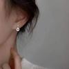Aretes de Flores de Plata Esterlina s925 para Mujer Aretes de Plata Esterlina para Mujer Diseño de Nicho Aretes Diarios para Niñas