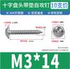 Acero Inoxidable 304 Cabeza Redonda con Arandela y Tornillos Autorroscantes Cabeza Pwa Pan con Tornillos Autorroscantes Meson M2M3M4M5