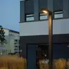 Luminária de jardim LED externa, iluminação minimalista moderna, luz de paisagismo para parques, áreas cênicas, vilas Luminária de rua de 3m movida a energia solar de 7 caracteres