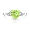 Transmisión en Vivo Más Vendido Anillo de Amor Flor de Hielo de Piedra Preciosa de Color para Mujer Incrustado con Anillo de Diamante de Alto Carbono Douyin Xiaohongshu Dropshipping