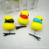 Vendiendo bonito pasador de cabeza de patito amarillo lindo pollito amarillo amor estrella de cinco puntas conejo pasador de pato empujar pequeños regalos
