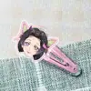 Cazador de demonios: Kimetsu No Yaiba Ninja Mariposa Kamado Tanjiro Estrella Periférico Acrílico Pinza Bb Pasador Accesorios para el Cabello Tocado Imagen