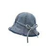 Sombrero de Pescador de Mezclilla Retro Personalizado Venta al por Mayor de Fábrica para Mujer Otoño/Invierno Cálido para Exteriores Versátil Estilo Japonés
