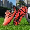2026 Nuevos Zapatos de Fútbol de Cuero con Velcro Transfronterizos para Niños y Jóvenes, Zapatos Deportivos sin Cordones para Estudiantes
