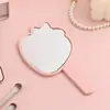Nuevo Espejo de Mano de Encaje con Forma Irregular para Niñas, Espejo Pequeño Portátil con Mango Imprimible, Espejo de Maquillaje