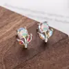 Nuevos Pendientes de Flor de Circonita de Colores para Mujer, Modernos, Personalizados, Tendencia, Gama Alta, Lujo Ligero, Pendientes Estilo Bosque, Versátiles para Mujer