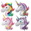 Decoración de Cumpleaños Infantil Globo Globo de Unicornio Escena de Fiesta para Niñas Diseño Globo de Película de Aluminio de Unicornio Grande