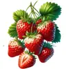 Pegatinas Transparentes de Alta Definición de Fresas Frescas para Sala de Estar, Dormitorio, Cocina, Pósters, Pegatinas Autoadhesivas