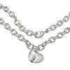 Joyería de venta directa de fábrica chapada en plata 925 46CM hebilla de miedo collar de corazón de pollo suministro en stock