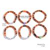 Set de Pulseras Transfronterizas Más Vendido en Amazon Cuentas de Arroz Calabaza Naranja Calavera Colgante Pulsera de Cuentas de Halloween