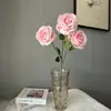 Flor de simulación rosa redonda rosa perla rosa arreglo de escena de boda decoración del hogar flor artificial transfronteriza venta al por mayor rosa mate