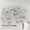 Rhinestones Redondos Transparentes de Fondo Plano 5A Circonita Arte de Uñas Rhinestones Blancos Deslumbrantes Rhinestones Sueltos Decoración de Uñas Rhinestones para Rellenar y Decorar Uñas
