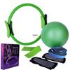 Set de seis piezas de Yoga Pilates cuerda de 10 agujeros crisantemo pelota de yoga anillo elástico de látex calcetines de yoga de medio dedo traje en caja de color