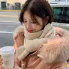 Bufanda de Punto Versátil Versión Coreana 2026 para Mujer, Ambiente Invernal, Color Sólido, Sencilla, Suave, Cálida, Bufanda Pequeña para el Cuello Estilo Perezoso