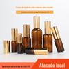 Frasco de spray de vidro para chá, névoa fina, frasco de spray de perfume para cosméticos, frasco de spray de óleo essencial, bico de spray de alumina dourado