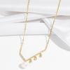 Collar para Mujer Estilo Japonés-Coreano Collar de Perlas Naturales de Agua Dulce Diseño Nicho Retro Asimétrico Estilo Francés Collar Elegante