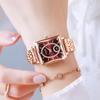Reloj de lujo elegante y ligero para mujer Laboli/Labaoli, con segundero independiente y esfera cuadrada, de cuarzo, con diamantes LA281