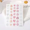 Manicure de Rosa Manicure de Fogos de Artifício Japoneses Deslumbrantes Adesivos Série Folheado a Ouro Claro Cor Prata Adesivos Florais para Unhas