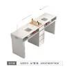 Conjunto de Mesa e Cadeira para Salão de Unhas, Oferta Especial, Mesa de Unhas Multifuncional Econômica Individual/Dupla Estilo Chinês Mármore, Estilo Creme