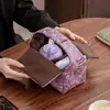 Juego de Té para Viaje al Aire Libre con Esmalte de Cristal de Hielo Cerámica Bolsa de Regalo para Almacenamiento, Incluye Tazas de Té y Tetera de Kung Fu