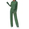 Conjunto Casual de Punto Largo con Capucha para Mujer, Otoño e Invierno 2026 Europeo y Americano, Sudadera con Capucha de Comercio Exterior, Pantalones Sueltos, Conjunto de Dos Piezas