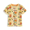 2026 Ropa Infantil Primavera Nuevas Llegadas Camisetas para Niños Venta al por Mayor Tops de Vehículos de Construcción para Bebés Camisetas Térmicas Infantiles Monos Dropshipping