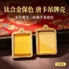 Colgante con un Pequeño Thangka de Doble Cara con Dos Ciervos Escuchando el Dharma, Thangka Pintado a Mano de Qinghai, Específicamente para los Cinco Señores