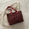 Bolsa Tote Grande Capacidade Estilo Coreano para o Dia a Dia 2025 Nova Bolsa de Mão Simples Leve Casual Tendência Bolsa de Ombro Feminina