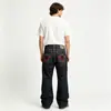 Jeans Bordado Americano Retrô Y2K Europeu e Americano Street Hip-Hop Tendência Solto de Perna Larga Reto Ins