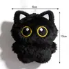 Bufanda Linda Gato Negro Pequeño Bolsa de Regalo para Estudiantes Colgante Figura de Pareja Peluche Llavero Adorno Cadena para Teléfono