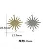 Aretes de Estrella y Luna Geométricos Calados Rellenos de Oro de 14K que Conservan el Color, Pendientes Colgantes Pequeños Brillantes, Accesorios para Colgantes de Aretes DIY Hechos a Mano