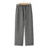 Jeans Mom Rectos con Caída Pantalones Anchos Rayados Mujer Otoño/Invierno 2026 Nuevos Pantalones de Gama Alta para Mujeres de Mediana Edad Lucir Más Joven Pantalones Largos