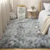 Alfombra de pelo largo dormitorio área grande cobertura total sala de estar mesa de centro alfombrilla de cabecera habitación de niña alfombra de piel de celebridad de internet alfombrilla de suelo arcoíris