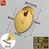 Th694 Tirador de Semilla de Melón Vintage para Armario de Ropa y Gabinete Tirador de Puerta Estilo Chino Tirador de Cajón Antiguo de Cobre Puro Antiguo