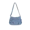 Bolso de Mezclilla Retro para Mujer, Nuevo Bolso Tote de Moda para Viajar, Bolso Cruzado de Hombro Casual Simple de Gran Capacidad, Moderno
