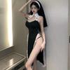 Lingerie sexy sexy role-playing freira uniforme cosplay jogo outfit vestido oco terno entrega de uma peça