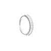 Anillo de Dedo de Circonita de Diamante Completo Nicho Súper Flash Temperamento Metálico Moderno Simple Celebridad Oro Blanco Anillo de Moda Venta al por Mayor para Mujeres