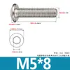 Tornillos de Acero Inoxidable 304 Biselados de Cabeza Hexagonal con Vaso Pernos Cabeza Plana Redonda Borde Biselado Accesorios para Muebles Tornillos M3M4M6