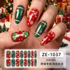 Pegatinas Navideñas para Uñas Europeas y Americanas Transfronterizas Impermeables Dibujos Animados Lindas Pegatinas de Uñas Artísticas Sin Hornear Película de Esmalte de Uñas de Cobertura Completa Hechas a Medida