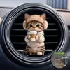 Lindo Clip de Perfume para Ventilación de Coche de Gato Gatito Acrílico Decoración de Coche Accesorio de Interior Adorno de Fragancia